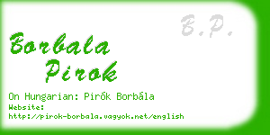 borbala pirok business card