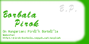 borbala pirok business card